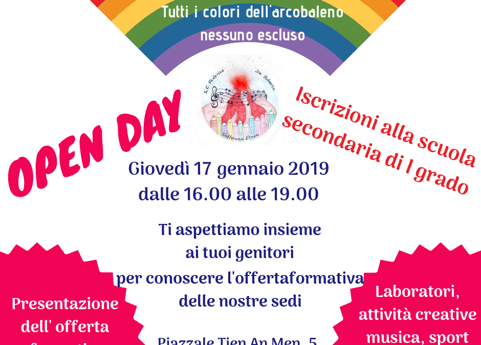 Circolare n°110: Open day, ulteriore posticipazione.