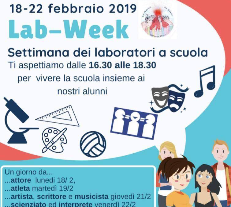 Circolare n°150: Calendario attività Lab-Week: Settimana di laboratori a scuola